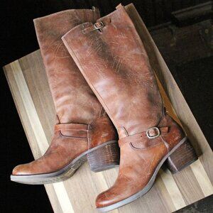 LUCKY BRAND Campus Style Leather Riding Boots - Women's Size 9 1/2